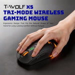 Red Tri-Mode Wireless Gaming Mouse 12,800 DPI – RGB & 1000 Hz