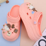 Sandalias tipo zueco de plataforma 6 cm para mujer