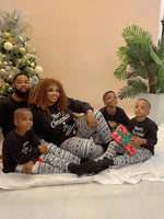 Pijamas familiares navideños estampados – set de 2 piezas