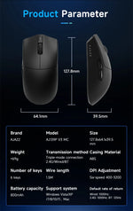 AJ139P V3 MC – Tri-Mode Wireless 24K DPI Gaming Mouse with Charging Dock