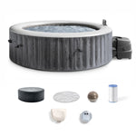 Greywood Deluxe 28441EH – jacuzzi inflable para 6 personas con cubierta eficiente y tratamiento de agua