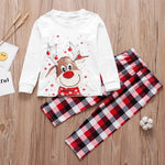 Pijamas familiares navideños con renos – incluye mascota