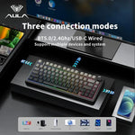 AULA F75 – 75% Gasket Mechanical Gaming Keyboard with RGB & PBT Keycaps