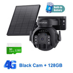 SHIWOJIA 5MP 3K – cámara solar 4G/WiFi PTZ con visión nocturna y detección PIR