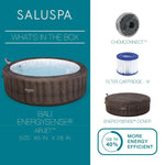 SaluSpa Bali – jacuzzi inflable redondo para 5–7 personas con 180 AirJets