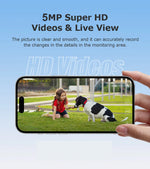 SHIWOJIA 5MP 3K – cámara solar PTZ 4G/WiFi con visión nocturna y detección humana
