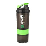 Shaker deportivo 3 en 1 para proteína – 550 ml con compartimentos