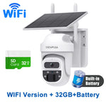 SHIWOJIA 5MP 3K – cámara solar PTZ 4G/WiFi con visión nocturna y detección humana