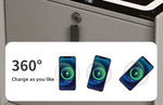 Mesa de noche inteligente con carga inalámbrica, LED, USB y cerradura de huella