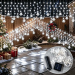 Guirnalda solar LED de copos de nieve – 3,5 m / 7 m