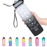 Botella deportiva 1000 ml con marcador de tiempo – colores degradados