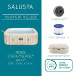 SaluSpa Rome AirJet – jacuzzi inflable eficiente para 5–7 personas