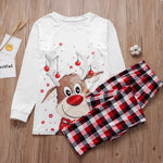 Pijamas familiares navideños con renos – incluye mascota