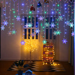 Cortina navideña LED de copos de nieve 4 m – 96 LED