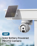 SHIWOJIA 5MP 3K – cámara solar 4G/WiFi PTZ con visión nocturna y detección PIR