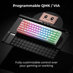 XVX M67 JadeStone – teclado mecánico inalámbrico 65% tri-modo, Gasket y RGB