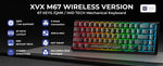 XVX M67 JadeStone – teclado mecánico inalámbrico 65% tri-modo, Gasket y RGB