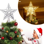 Estrella luminosa de 15 cm para árbol de Navidad – acrílica