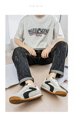 Tenis retro estilo German Trainer para hombre – suela suave y transpirable