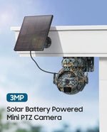 SHIWOJIA 5MP 3K – cámara solar 4G/WiFi PTZ con visión nocturna y detección PIR