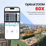 Cámara solar 4 lentes 4G/eSIM – zoom 60X, seguimiento humano y batería 31,200 mAh