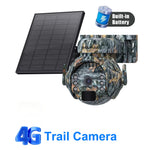 SHIWOJIA 5MP 3K – cámara solar 4G/WiFi PTZ con visión nocturna y detección PIR