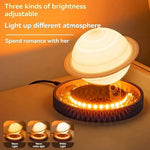 Lámpara de Saturno levitante con base luminosa – decoración magnética