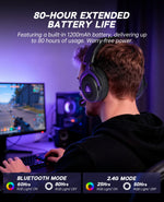 OneOdio EKSA E900 WT – audífonos gamer tri-modo RGB con micrófono y hasta 80 h