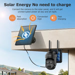 SHIWOJIA 5MP 3K – cámara solar PTZ 4G/WiFi con visión nocturna y detección humana