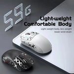Mouse gamer inalámbrico 58 g – Bluetooth 5.4, 2.4G, USB-C, RGB y 8,000 DPI