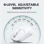 Mouse gamer inalámbrico ultraligero 59 g – tri-modo, 8,000 DPI y 1000 Hz
