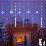 USB LED Snowflake & Icicle Curtain Lights