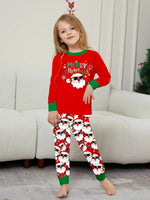 Pijamas familiares navideños con Santa – manga larga