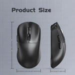 Mouse gamer inalámbrico 58 g – Bluetooth 5.4, 2.4G, USB-C, RGB y 8,000 DPI