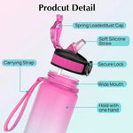 Botella deportiva 1000 ml con marcador de tiempo – colores degradados