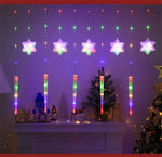 USB LED Snowflake & Icicle Curtain Lights