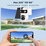 Cámara solar 8MP 4K 4G PTZ – doble lente, batería y detección PIR