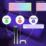 XVX M67 JadeStone – teclado mecánico inalámbrico 65% tri-modo, Gasket y RGB
