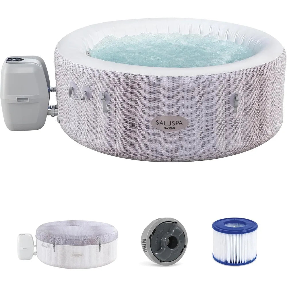 Jacuzzi inflable redondo para 2–4 personas con 120 AirJets