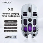Mouse gamer inalámbrico tri-modo 8,000 DPI – RGB, 70 g y 5 botones programables