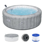 SaluSpa Bali – jacuzzi inflable redondo para 5–7 personas con 180 AirJets
