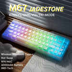 XVX M67 JadeStone – teclado mecánico inalámbrico 65% tri-modo, Gasket y RGB