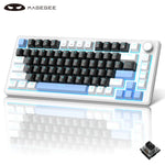 MageGee 75% – teclado mecánico gamer con perilla y retroiluminación azul