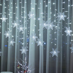 Cortina navideña LED de copos de nieve 4 m – 96 LED
