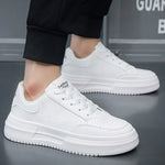 Tenis casuales transpirables para hombre – plataforma baja y cordones