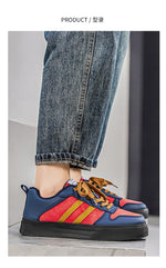 Tenis casuales tipo skate para hombre – corte bajo y suela antideslizante