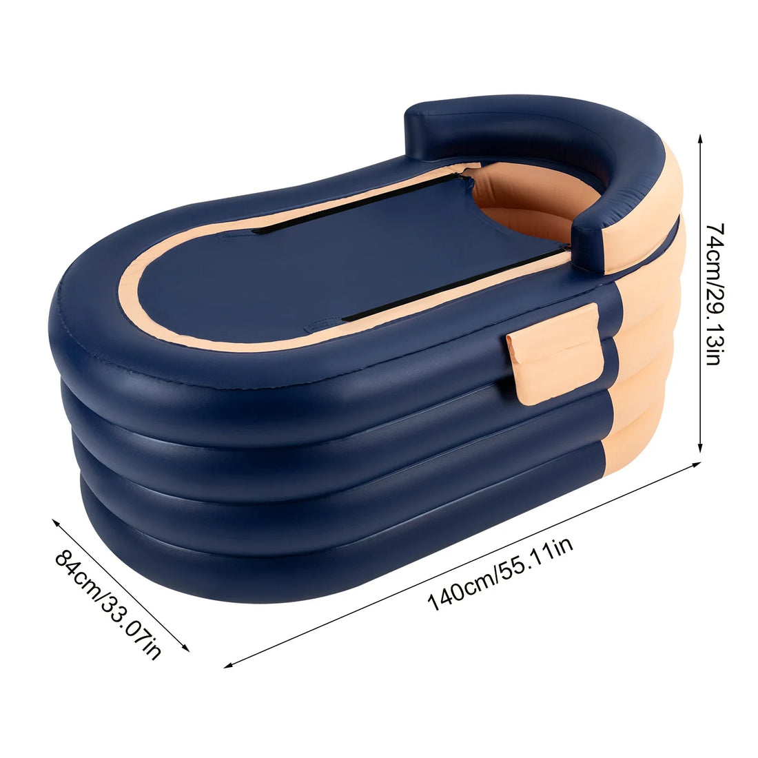 Bañera jacuzzi inflable portátil con cubierta y bomba de aire para interiores y exteriores