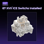 XVX M67 JadeStone – teclado mecánico inalámbrico 65% tri-modo, Gasket y RGB