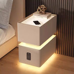 Mesa de noche inteligente nórdica de 25 cm con sensor y carga inalámbrica