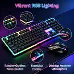 Combo teclado gamer retroiluminado + mouse USB – diseño ergonómico y sensación mecánica